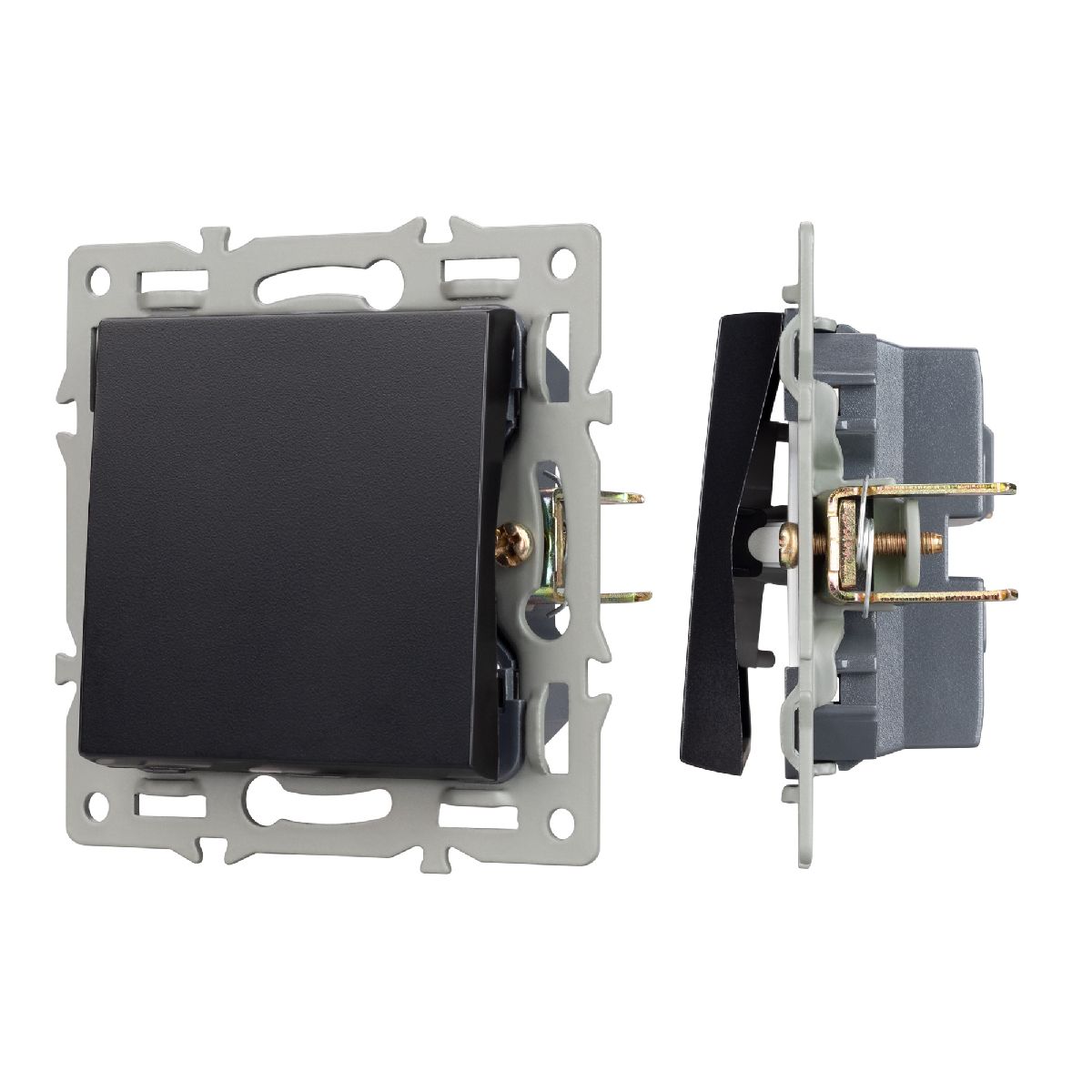 Механизм выключателя одноклавишный непроходной Arlight SWT-MK01-PL-BK (250V, 16A) 043711