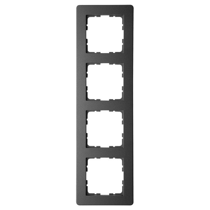 Рамка Jasmart G-Flex 4-постовая черный матовый (soft touch) поликарбонат G1104PB