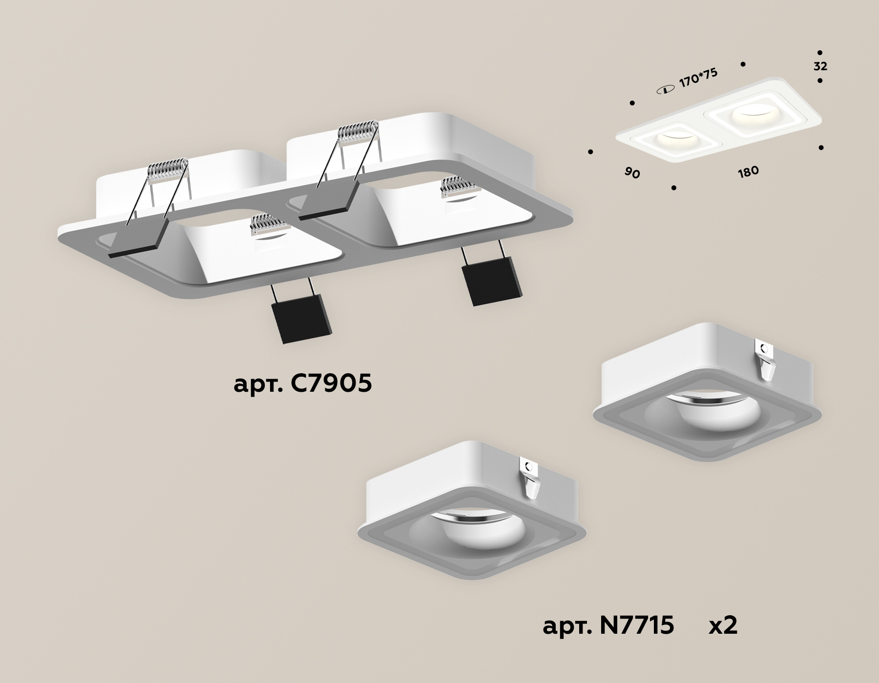 Встраиваемый светильник Ambrella Light Techno XC7905011 (C7905, N7715)