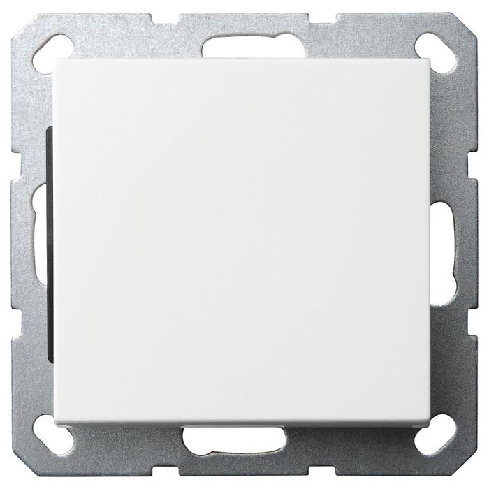 Выключатель одноклавишный Jasmart в комплекте с накладкой 10A 250V белый глянцевый G3011W