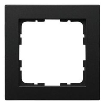 Рамка Jasmart G-Classic 1-постовая черный матовый (soft touch) поликарбонат G1001PB