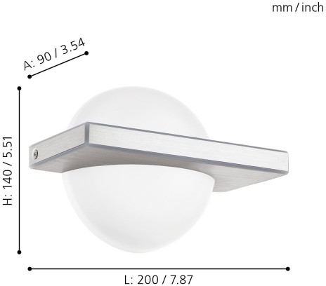 Настенный светодиодный светильник Eglo Boldo 95771