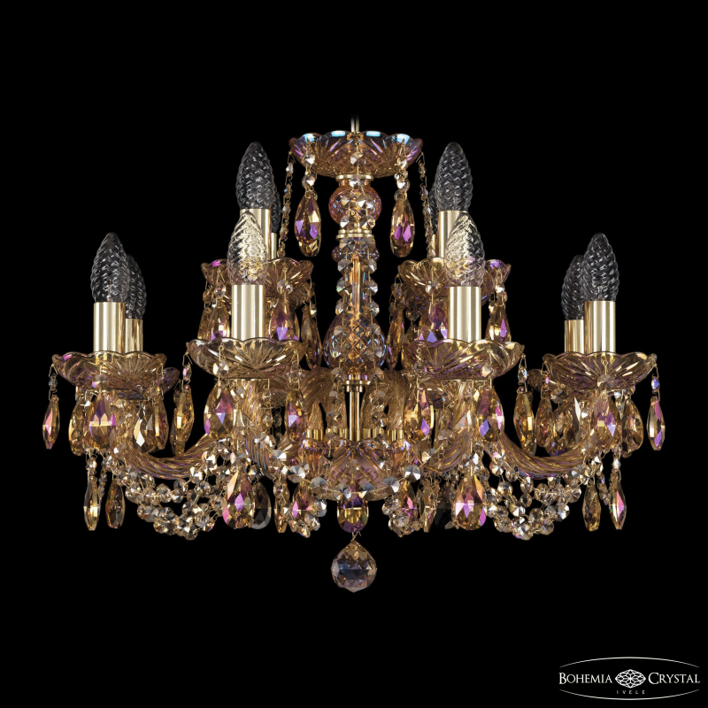 Подвесная люстра Bohemia Ivele Crystal 1402/8+4/195 G M777