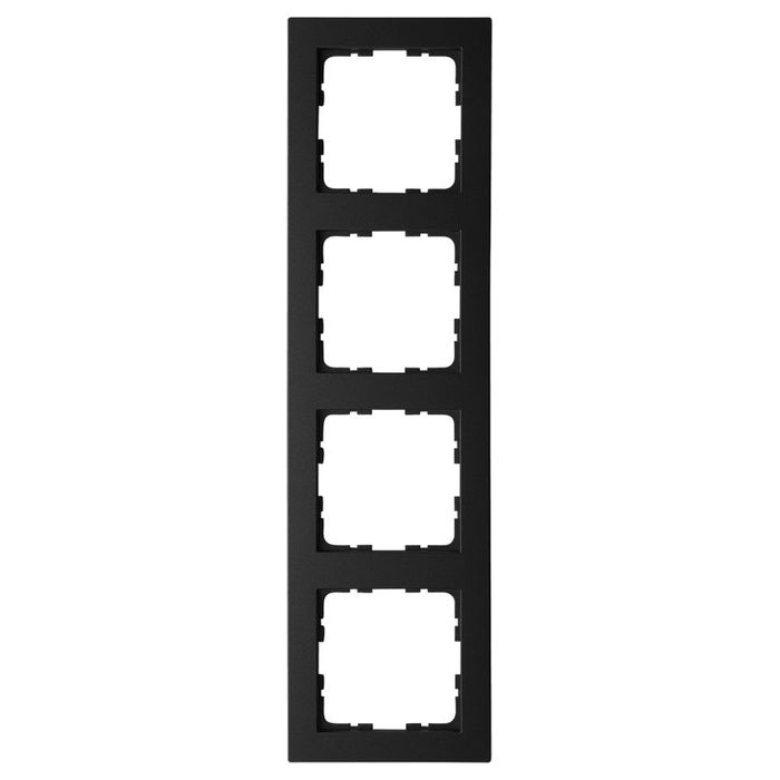 Рамка Jasmart G-Classic 4-постовая черный матовый (soft touch) поликарбонат G1004PB