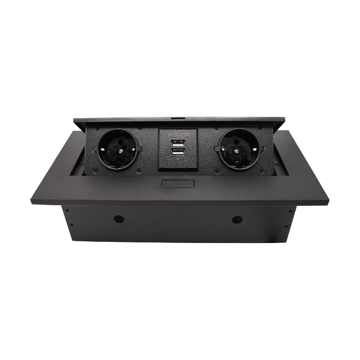 Блок розеток (2 секции полуавтоматический 2 USB с кабелем питания) Mebax 00-00002885