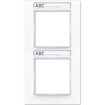 Рамка двухместная с полем для надписи Jung AC582BFNAWW