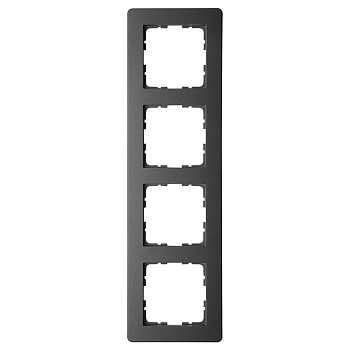 Рамка Jasmart G-Flex 4-постовая черный матовый (soft touch) поликарбонат G1104PB