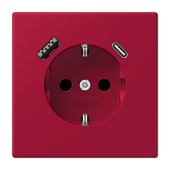 Розетка 2K+З USB Typ AC Jung LC1520-15CA229