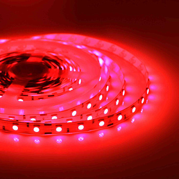 Светодиодная лента Apeyron 12В СТ 14,4Вт/м smd5050 60д/м IP20 5м красная 48BL