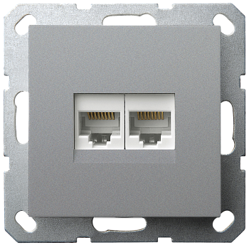 Интернет розетка Jasmart двойная S разъем RJ45х2 (8/8) G6106S